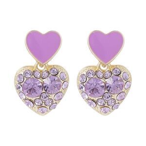Purple Heart Earrings